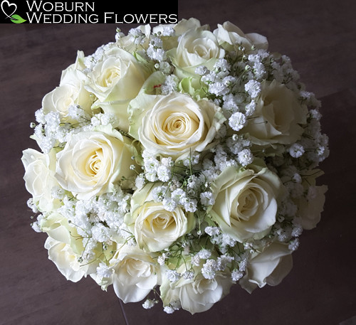 Classic Rose and Gypsophillia bouquet.