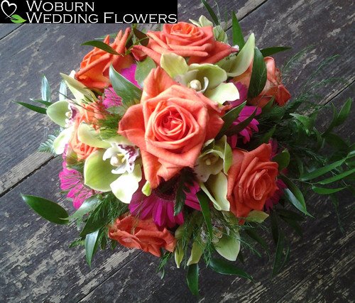 Rose, Orchid and Gerbera bouquet.