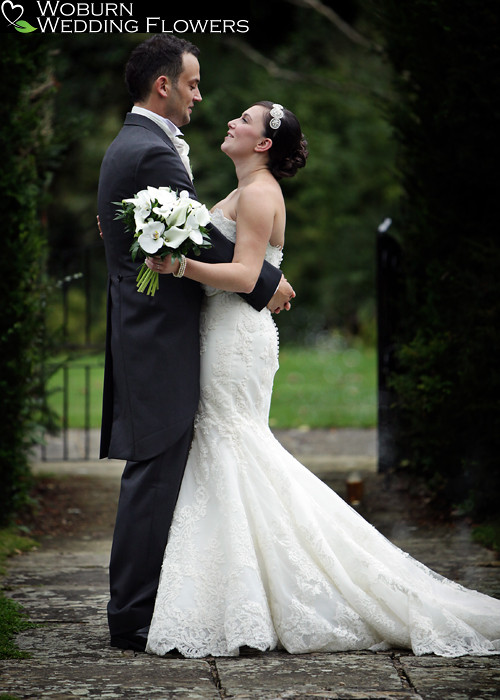 Calla Lilly and Orchid hand tied bouquet.