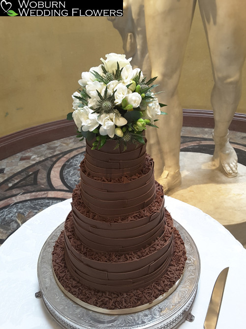 Freesia, Rose and Thistle cake topper at Woburn Sculpture Gallery.