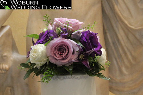 Lilac and white Rose cake topper.